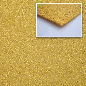 Nålfiltsmattan  Fair Glitter - 2 meter, Gul